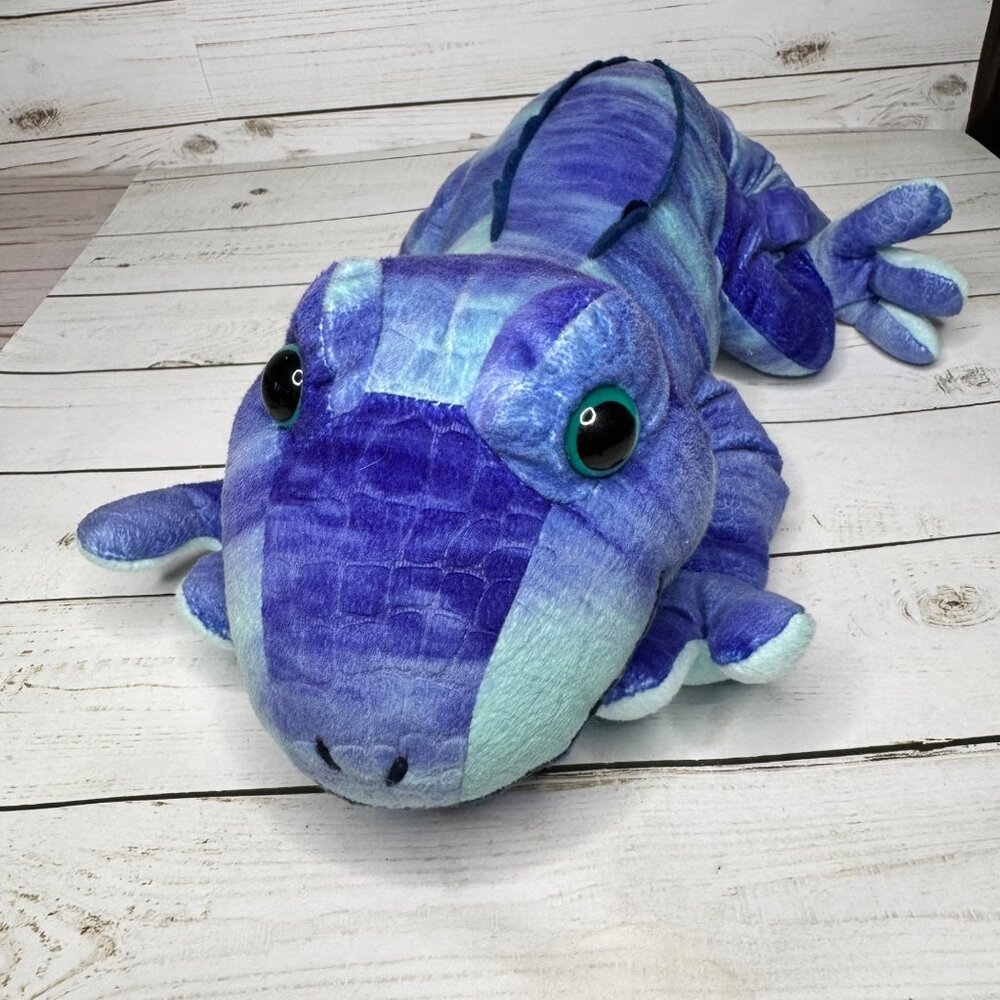Kohls Cares Plush Iguana Lizard Stuffed Animal 14" Blue Purple‎ Reptile Toy